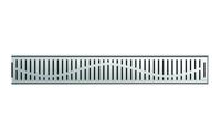 Dušas kanāls ar vertikālo atloku un resti ShowerDrain C Wave, 885 mm, h=92 mm, d=50 mm